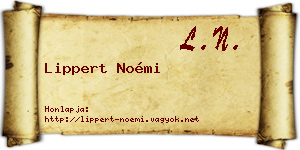 Lippert Noémi névjegykártya